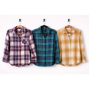 Womens Flannel Shirt Bundle Size Medium Gap Old Navy Weatherproof